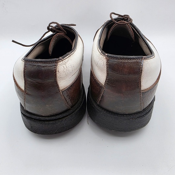 FootJoy Classics Tour Golf Shoes Mens 8.5 D White Brown Leather Wingtip Spikes main image 4